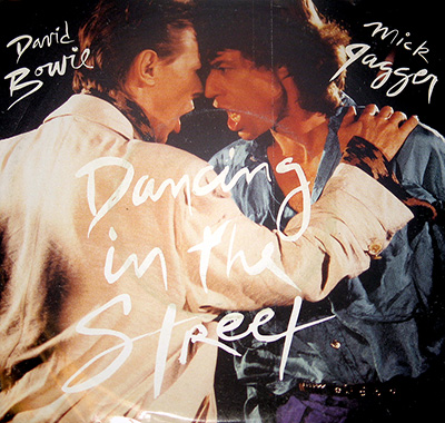 DAVID BOWIE & MICK JAGGER - Dancing in the street album front cover vinyl record